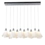 Hubbardton Forge Mobius 10 Light 46" Wide Linear Pendant Sterling / Frosted