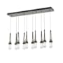 Hubbardton Forge Link 10 Light 45" Wide Linear Pendant Dark Smoke / Clear