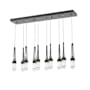 Hubbardton Forge Link 10 Light 45" Wide Linear Pendant Black / Clear