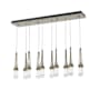 Hubbardton Forge Link 10 Light 45" Wide Linear Pendant Soft Gold / Clear