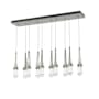 Hubbardton Forge Link 10 Light 45" Wide Linear Pendant Sterling / Clear