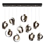 Hubbardton Forge Riza 10 Light 47" Wide Linear Pendant Bronze / Opal