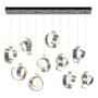 Hubbardton Forge Riza 10 Light 47" Wide Linear Pendant Vintage Platinum / Opal