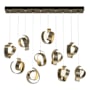 Hubbardton Forge Riza 10 Light 47" Wide Linear Pendant Soft Gold / Opal