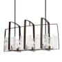 Hubbardton Forge Arc 8 Light 43" Wide Linear Chandelier Bronze