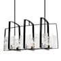 Hubbardton Forge Arc 8 Light 43" Wide Linear Chandelier Black