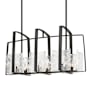 Hubbardton Forge Arc 8 Light 43" Wide Linear Chandelier Natural Iron