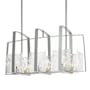 Hubbardton Forge Arc 8 Light 43" Wide Linear Chandelier Vintage Platinum