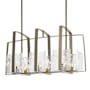 Hubbardton Forge Arc 8 Light 43" Wide Linear Chandelier Soft Gold