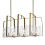 Hubbardton Forge Arc 8 Light 43" Wide Linear Chandelier Modern Brass