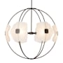 Hubbardton Forge Astra 6 Light 32" Wide Globe Chandelier Dark Smoke / Frosted Glass