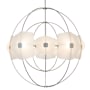 Hubbardton Forge Astra 10 Light 50" Wide Globe Chandelier Sterling / Frosted Glass