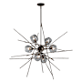 Hubbardton Forge Griffin 6 Light 39" Wide Pendant Bronze / Grey