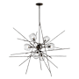 Hubbardton Forge Griffin 6 Light 39" Wide Pendant Natural Iron / Clear