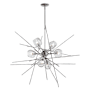 Hubbardton Forge Griffin 6 Light 39" Wide Pendant Vintage Platinum / Clear