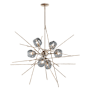 Hubbardton Forge Griffin 6 Light 39" Wide Pendant Soft Gold / Grey