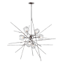 Hubbardton Forge Griffin 6 Light 39" Wide Pendant Sterling / Clear