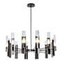 Hubbardton Forge Summit 12 Light 41" Wide Chandelier Dark Smoke / Clear Glass