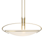 Hubbardton Forge Mackintosh 2 Light 11" Wide Pendant Modern Brass / White