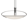 Hubbardton Forge Mackintosh 2 Light 41" Wide Linear Pendant with Customizable Glass Shade Black / Opal