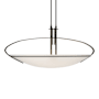 Hubbardton Forge Mackintosh 2 Light 41" Wide Linear Pendant with Customizable Glass Shade Natural Iron / Opal