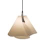 Hubbardton Forge Mobius 18" Wide Pendant Dark Smoke / Spun Frost