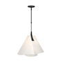 Hubbardton Forge Mobius 18" Wide Pendant Black / Spun Frost