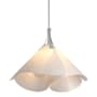 Hubbardton Forge Mobius 25" Wide Wood Pendant with Customizable Fabric Shade Vintage Platinum / Spun Frost