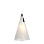 Hubbardton Forge Mobius 14" Wide Pendant Black / Spun Frost