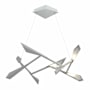 Hubbardton Forge Quill 34" Wide Pendant Vintage Platinum / Vintage Platinum
