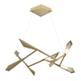 Hubbardton Forge Quill 34" Wide Pendant Modern Brass / Modern Brass
