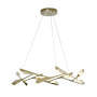 Hubbardton Forge Quill 46" Wide Pendant Soft Gold / Soft Gold