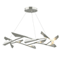 Hubbardton Forge Quill 46" Wide Pendant Sterling / Sterling