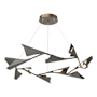 Hubbardton Forge Plume 49" Wide LED Pendant Bronze / Natural Iron