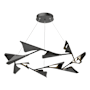 Hubbardton Forge Plume 49" Wide LED Pendant Black / Black