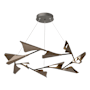Hubbardton Forge Plume 49" Wide LED Pendant Natural Iron / Bronze