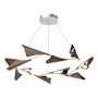 Hubbardton Forge Plume 49" Wide LED Pendant Vintage Platinum / Bronze