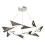 Hubbardton Forge Plume 49" Wide LED Pendant Vintage Platinum / Dark Smoke