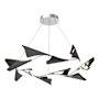 Hubbardton Forge Plume 49" Wide LED Pendant Vintage Platinum / Black