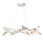 Hubbardton Forge Plume 49" Wide LED Pendant Vintage Platinum / Vintage Platinum