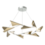 Hubbardton Forge Plume 49" Wide LED Pendant Vintage Platinum / Soft Gold