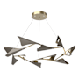 Hubbardton Forge Plume 49" Wide LED Pendant Soft Gold / Dark Smoke