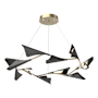 Hubbardton Forge Plume 49" Wide LED Pendant Soft Gold / Black