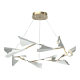 Hubbardton Forge Plume 49" Wide LED Pendant Soft Gold / Vintage Platinum