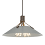 Hubbardton Forge Henry 4 Light 24" Wide Pendant Bronze / Vintage Platinum