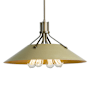 Hubbardton Forge Henry 4 Light 24" Wide Pendant Bronze / Soft Gold