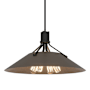 Hubbardton Forge Henry 4 Light 24" Wide Pendant Black / Bronze
