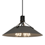 Hubbardton Forge Henry 4 Light 24" Wide Pendant Black / Natural Iron