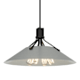 Hubbardton Forge Henry 4 Light 24" Wide Pendant Black / Vintage Platinum