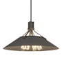 Hubbardton Forge Henry 4 Light 24" Wide Pendant Natural Iron / Natural Iron